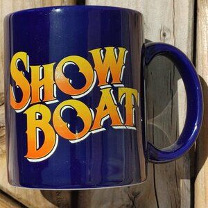 Vintage SHOW BOAT The Musical MUG Cobalt Blue